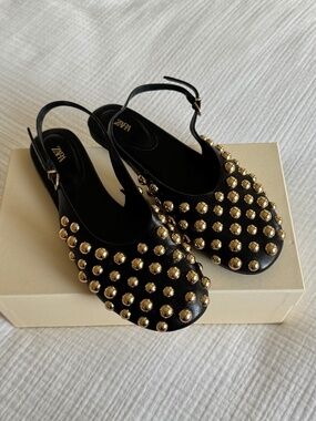 Zara Studded Flats